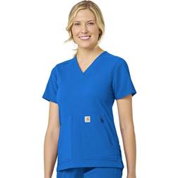 Carhartt Women's Modern Fit Pocket V-Neck Scrub Top Royal Women's Clothing Navy