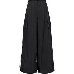 Palm Angels Wide Leg Fit Parachute Cargo Pants - Black