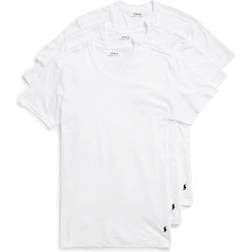 Polo Ralph Lauren Men's Big and Tall V-Neck Undershirt 3-Pack White White