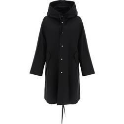 Jil Sander Black Hooded Coat 001 Black DK