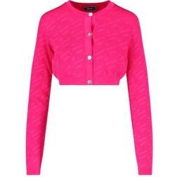 Versace "La Greca" Cropped Cardigan Pink IT