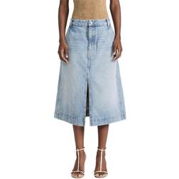 Khaite Charlene Cotton Denim Midi Skirt
