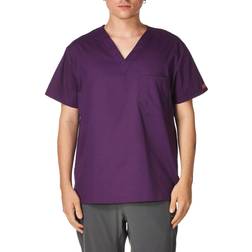 Dickies Men's Signature V-Neck Scrubs Shirt, Eggplant