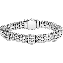 Lagos Caviar Rope Station Bracelet - Silver