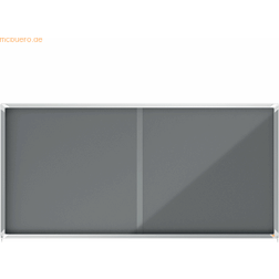 Nobo Premium Plus Grey Felt Lockable Noticeboard Display Case A4