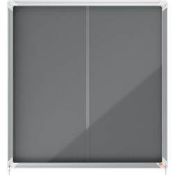 Nobo Premium Plus Grey Felt Lockable Noticeboard Display Case 12 A4