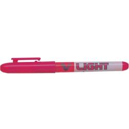 Pilot Fluorescerende markør V Light Rosa Pink 12 enheder