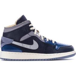 Nike Air Jordan 1 Mid SE Craft GS - Obsidian/French Blue/Ashen Slate/White