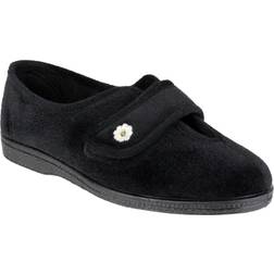 Mirak Black Andrea Touch Fastening Slipper
