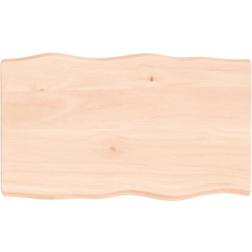 vidaXL 100x60x6 ubehandlet massivt Bordplade