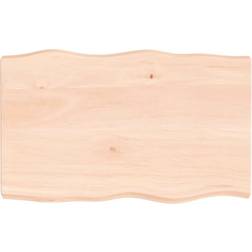 vidaXL 80x50x6 ubehandlet massivt Bordplade