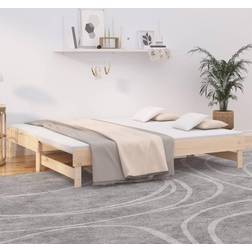 vidaXL Daybed massivt fyrretræ Sofa 3 personers