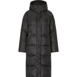 Svea Frakke Loose Hood Coat Sort