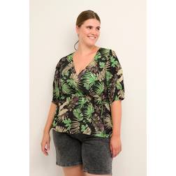 KAFFE Curve Blus kcLia Blouse Grön