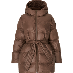 Svea Jakke Mid Length Belted Coat Brun