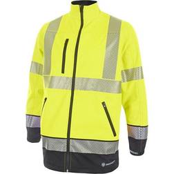 Beeswift hi-vis softshell work jacket yellow/blue sizes s-xxxxl