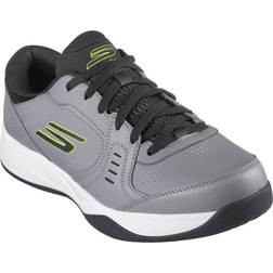 Skechers Men's Viper Court Smash Pickleball Gray/Lime Synthetic Vegan