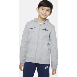 Nike England Fundamentals Zip Thru Hoodie – Dunkelgrau – Kinder