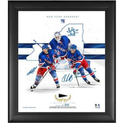 New York Rangers Framed 15" x 17" Franchise Foundations Collage with Piece of Game Used Puck Limited Edition 212