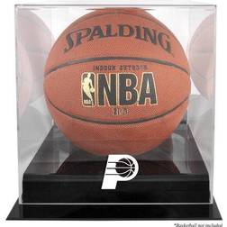 Indiana Pacers Black Base Team Logo Basketball Display Case with Mirrored Back