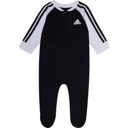 Adidas Baby Boys Long Sleeve Romper, Months, Black Black