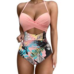 Suuksess Women Knot Tankini Set - Pink/Multicolor