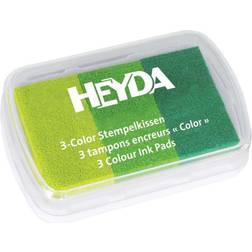 Heyda 204888463 3-Color stämpelkudde 9 x 6 cm gröntoner