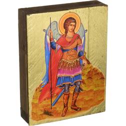 DesignoCracy Icon Praying Angel Wall on Wood Figurine