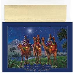 Wisemen at night 18-count religious christmas cards with envelopes 857800