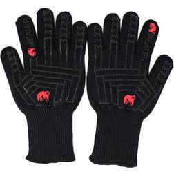 MEATER Mitts Heat Resistant BBQ Gloves Grytlapp Svart, Röd (31.8x16.5cm)