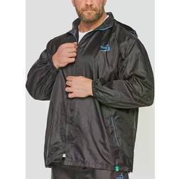 Duke d555 mens zac big tall packaway weather proof rain hooded jacket coat top