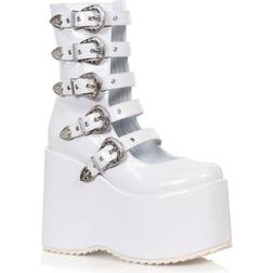 Ellie Shoes 5" Chunky Platform - White