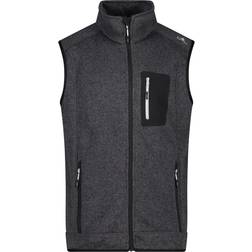 CMP Jaquard Knitted Vest - Nero/Glacier