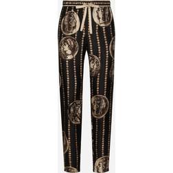 Dolce & Gabbana Gerade Hose aus Seide Multicolor