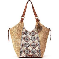 Sakroots Roma Straw Shopper - Indigo Mosaic World