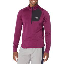 New Balance Heat Grid Half Zip Trøje - Rød