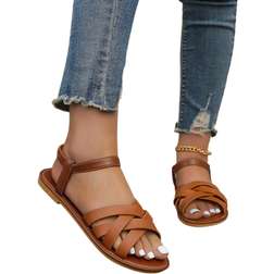 Shein Elegant Summer Flat - Brown