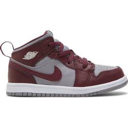 Nike Air Jordan 1 Mid TD - Cherrywood Red/Cement Grey/White