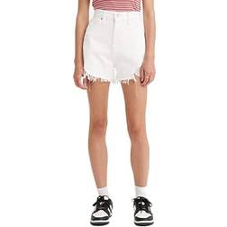 Levi's High Waisted Mom Women's Shorts - White Destructed