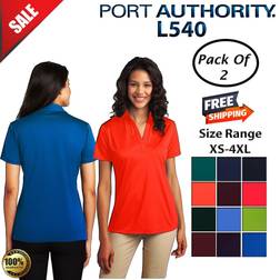 Port Authority Ladies Silk Touch Performance Polo Black