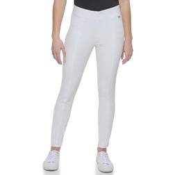 Calvin Klein Women's Everyday Ponte Fitted Pants, Soft White