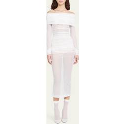 Dolce & Gabbana KIM calf-length dress optical_white