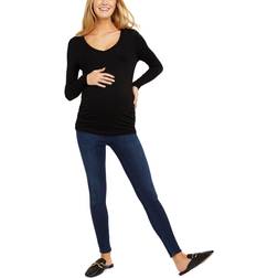 Motherhood Over the Bump Ankle Length Stretch Maternity Skinny Denim Jeans Dark Wash