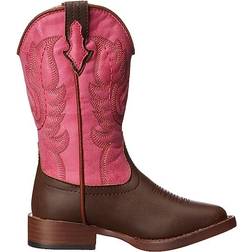 Roper Toddler Texsis Wide Square Toe Cowgirl Boots - Pink/Brown