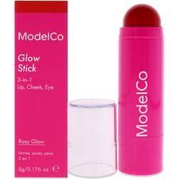 ModelCo Glow Stick 3-In-1 Rosy Glow Cream Blush Makeup 0.176 oz