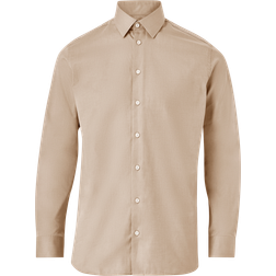 Selected Langærmet Slim Fit Skjorte Beige