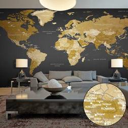 Artgeist Selvklæbende fototapet World Map: Modern Geography II 490 x 280 cm