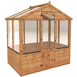 Mercia Garden Products Greenhouse with Flap Vent 4x6m Wood Glass