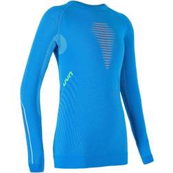 UYN Junior Visyon Underwear Shirt - Cyan Blue/Orange Shiny/Lime