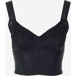 Dolce & Gabbana Bustier mit Spitze Schwarz